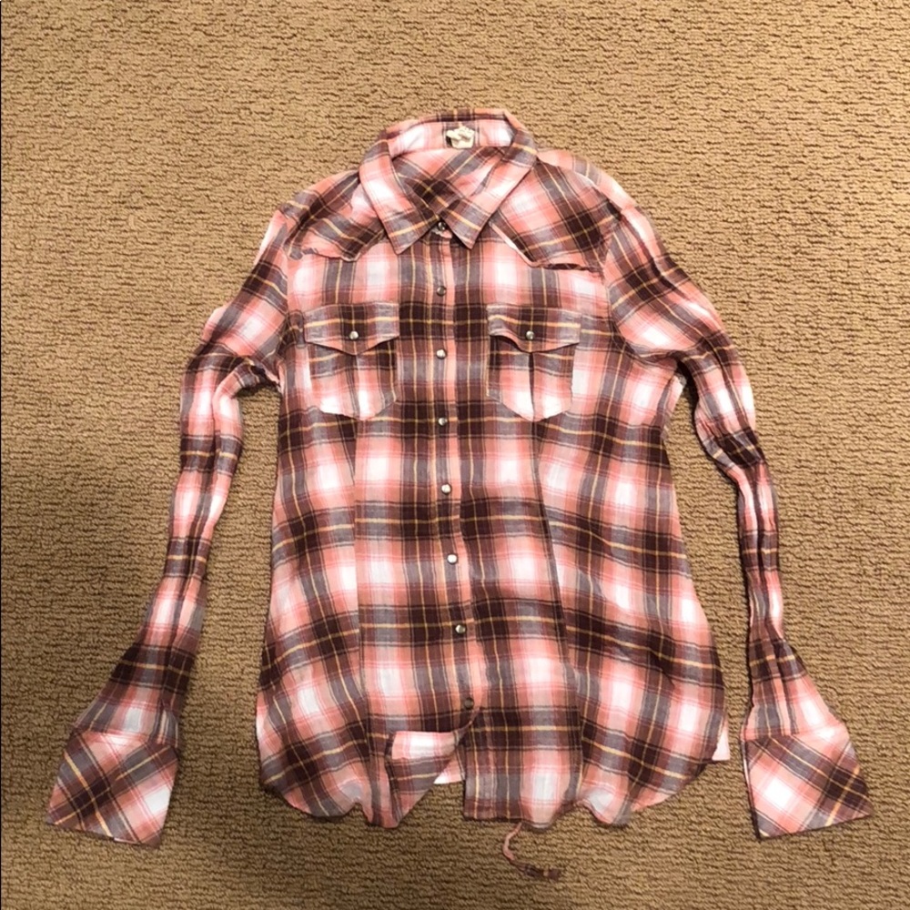 Free people plaid top